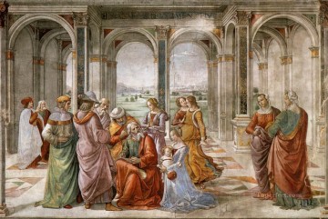 ドメニコ・ギルランダイオ Painting - ザカリアス 息子の名前を書き留める ルネサンス フィレンツェ ドメニコ・ギルランダイオ
